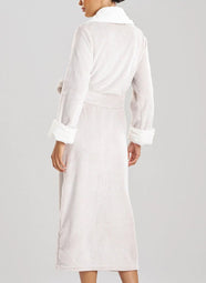 Frosted Faux Fur Cashmere Long Robe