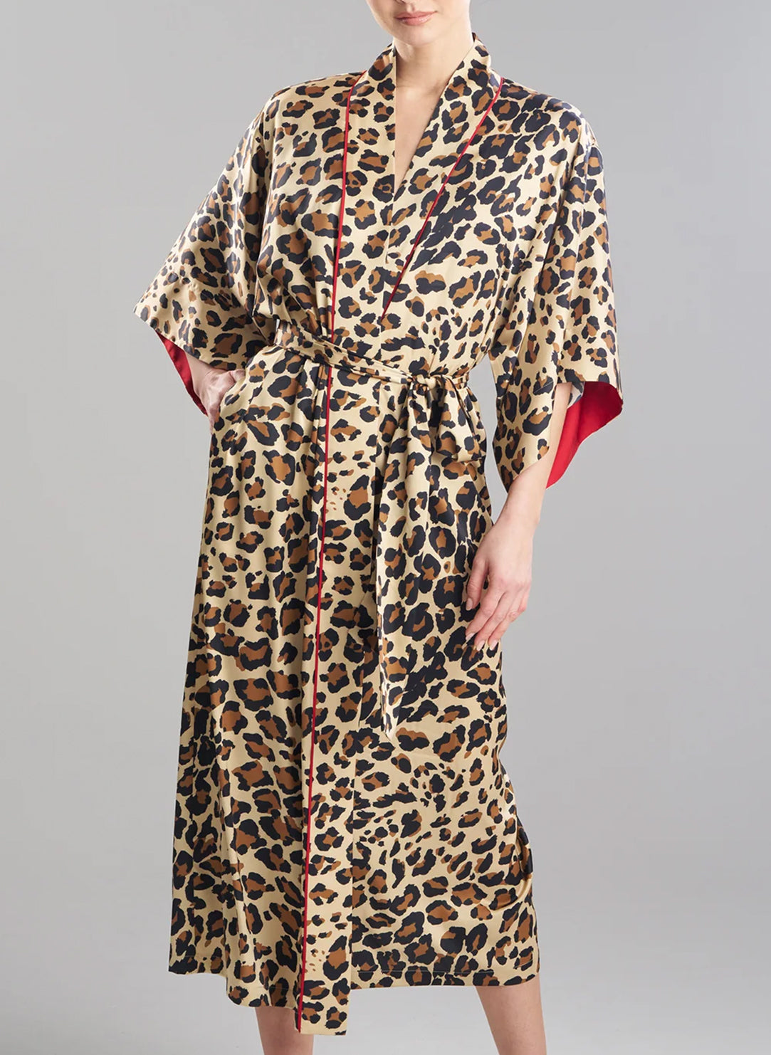 Jaguar Natural Printed Long Robe