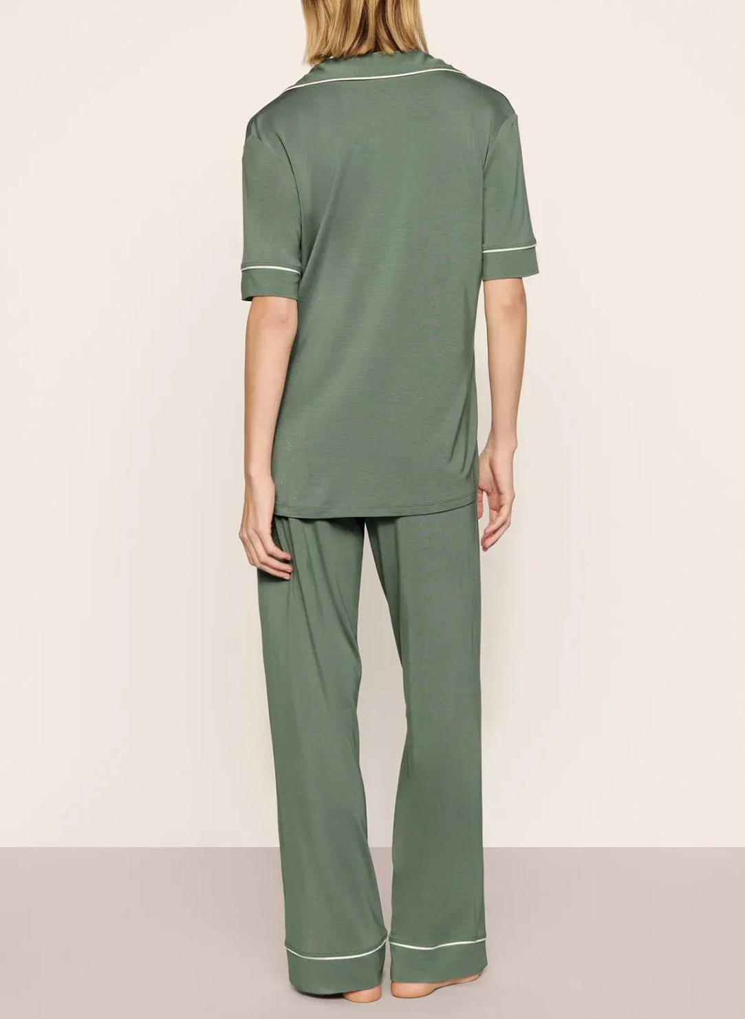 Gisele Desert Sage SS Cropped PJ Set