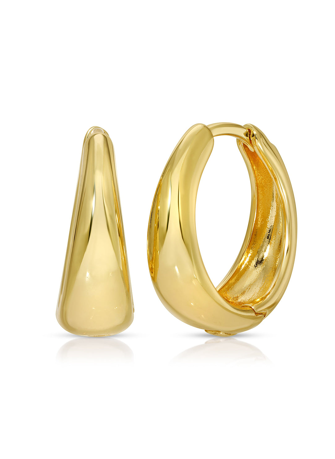 On Point Click Gold Hoop