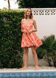 Valencia Flower Mini Tiered Dress