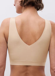 SoftStretch Ultra Beige Padded V-Neck Bralette