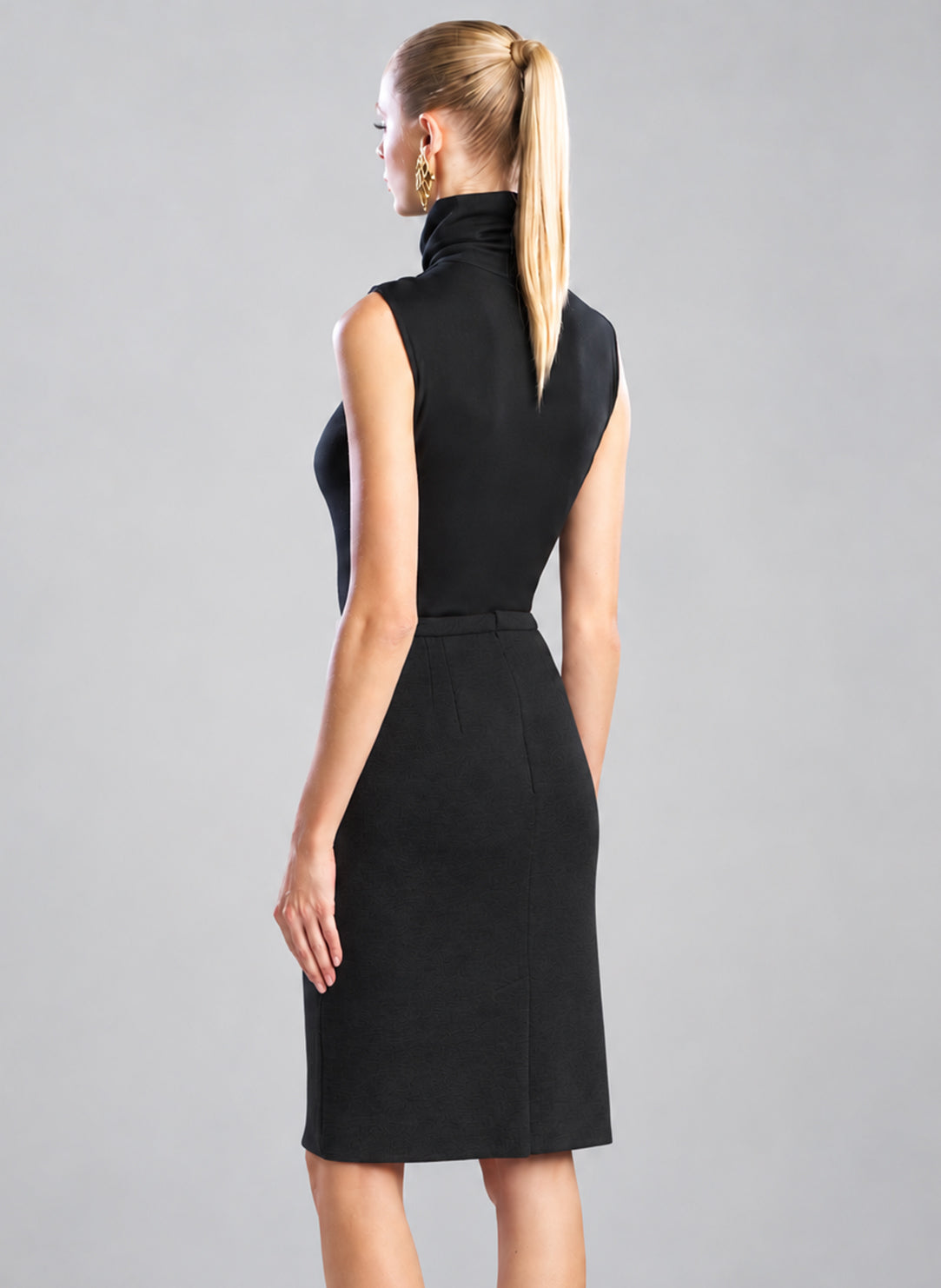 Double Knit Black Pencil Skirt
