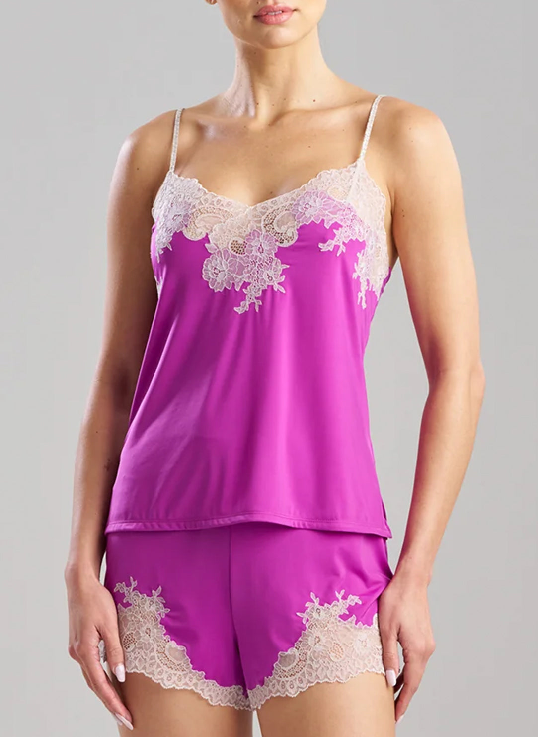 Enchant Magenta Cami Short PJ Set