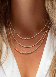 Pearl Trio Gold Necklace