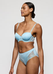 Jane Milky Blue Padded Balcony Bra