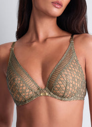 Stardust Dream Nile Green Triangle Plunge Bra