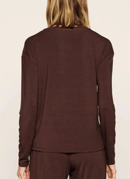 Gisele Separates Chocolate Lounge Top