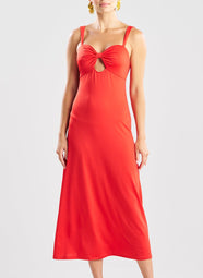 Solid Jersey Salsa Maxi Dress Swim Cover