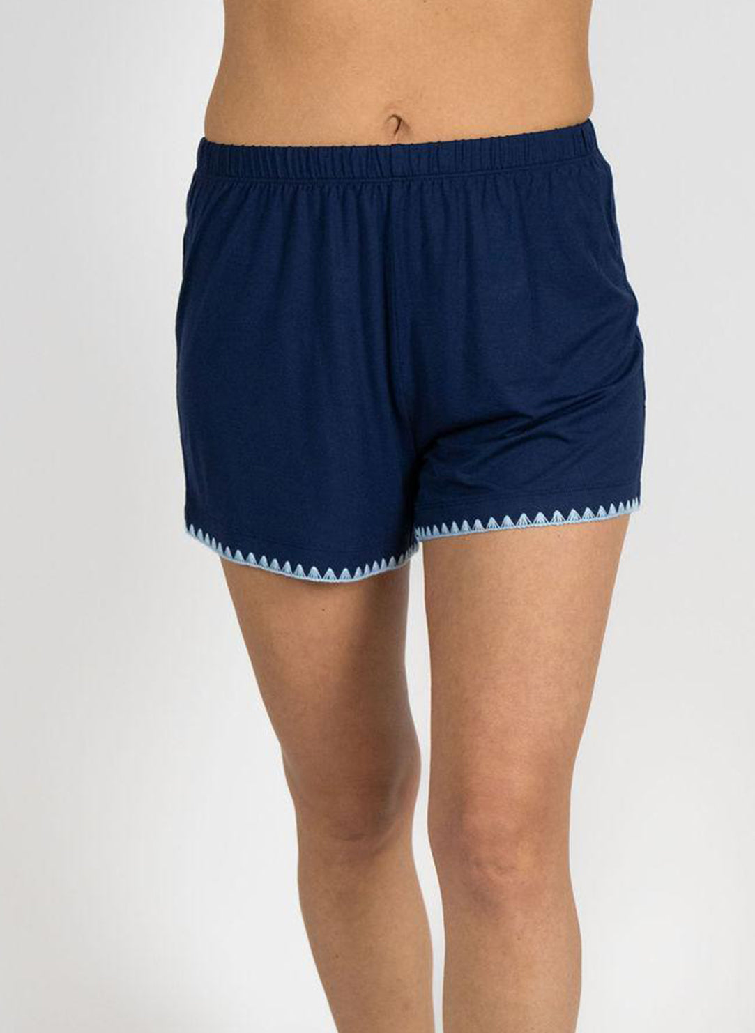 Cute Stitching Sailor Blue Cami Short Set