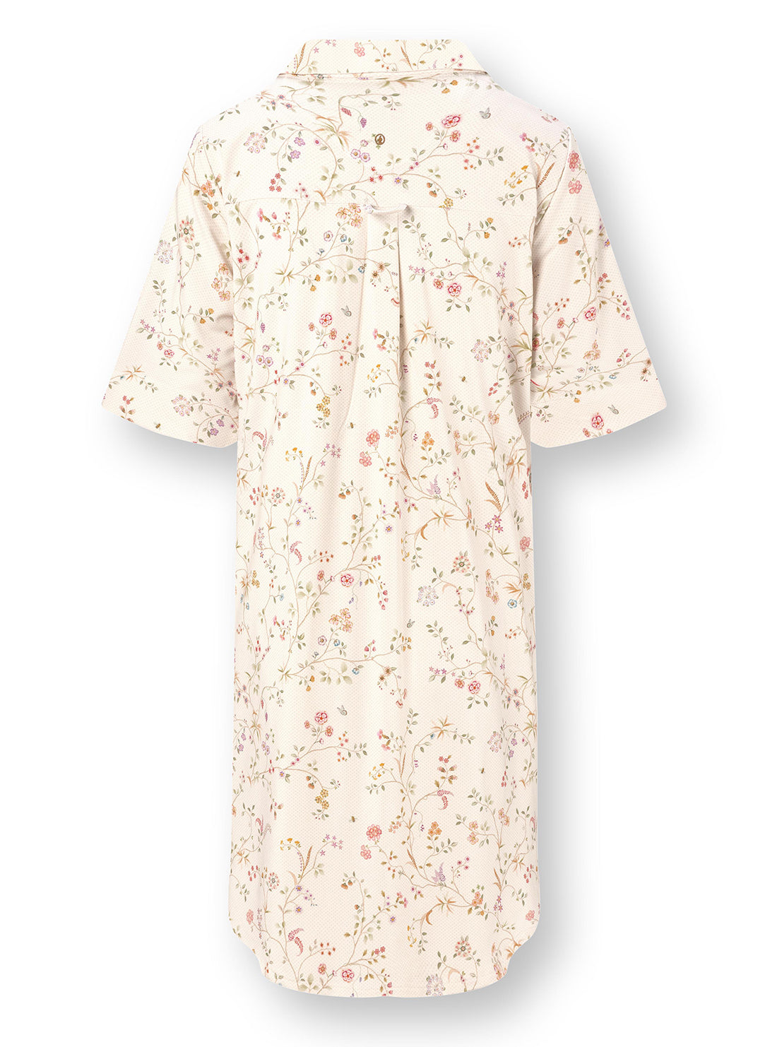 Little Delhi Offwhite Dewi Short Sleeve Night Dress