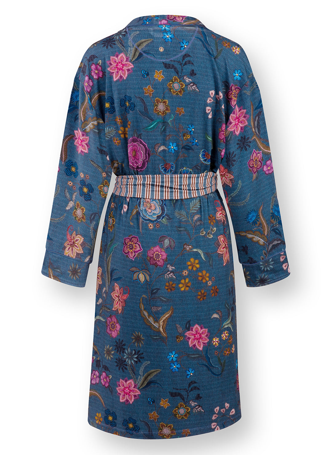 Coco Flower Blue Nisha Kimono Short Robe