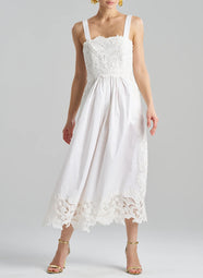 Kumo Embroidery White Applique Sundress
