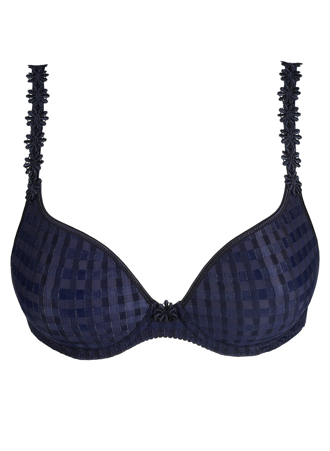 Avero Velvet Blue Padded Bra Heartshape