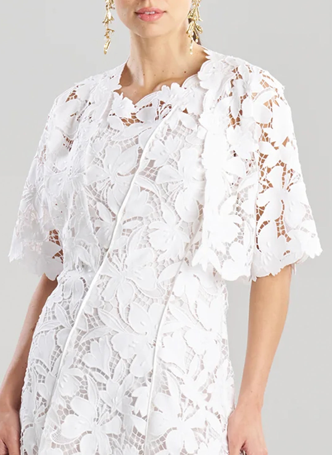 Peony Floral Lace White Bolero