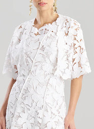 Peony Floral Lace White Bolero