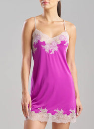 Enchant Magenta Lace Trim Chemise