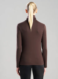 Layering Jersey Dark Chestnut Turtleneck
