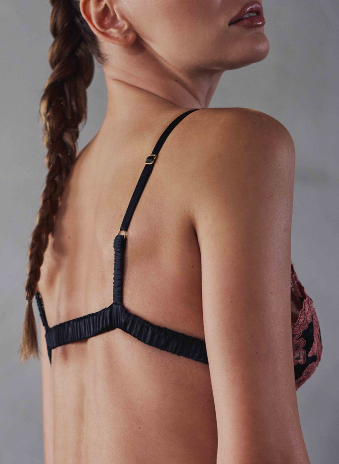 Bonnie Satin Noir/Buvard Bralet