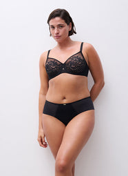 Maris Black Lace Full Coverage Unlined Bra