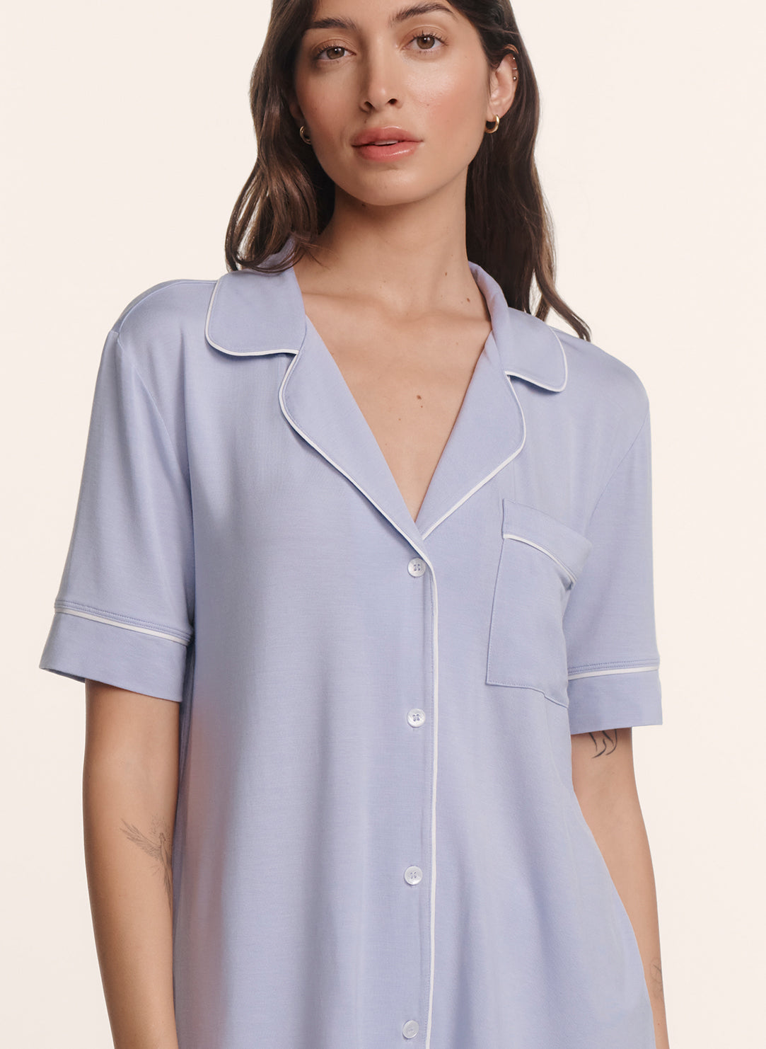 Gisele Lavender Dusk SS Cropped PJ Set