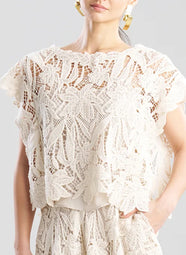 Crochet Lace Parchment Square Top
