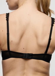 Daisy Black Padded Bra Heartshape
