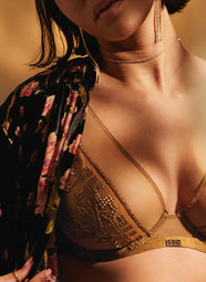 Rules Of Attraction Golden Shadow Triangle Plunge Bra