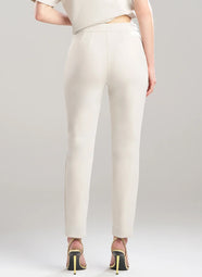 Techno Crepe Pearl Side Zip Ankle Pants