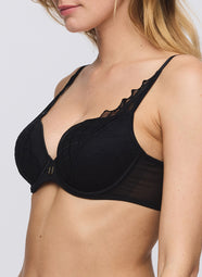 Aven Black Padded Bra Heartshape