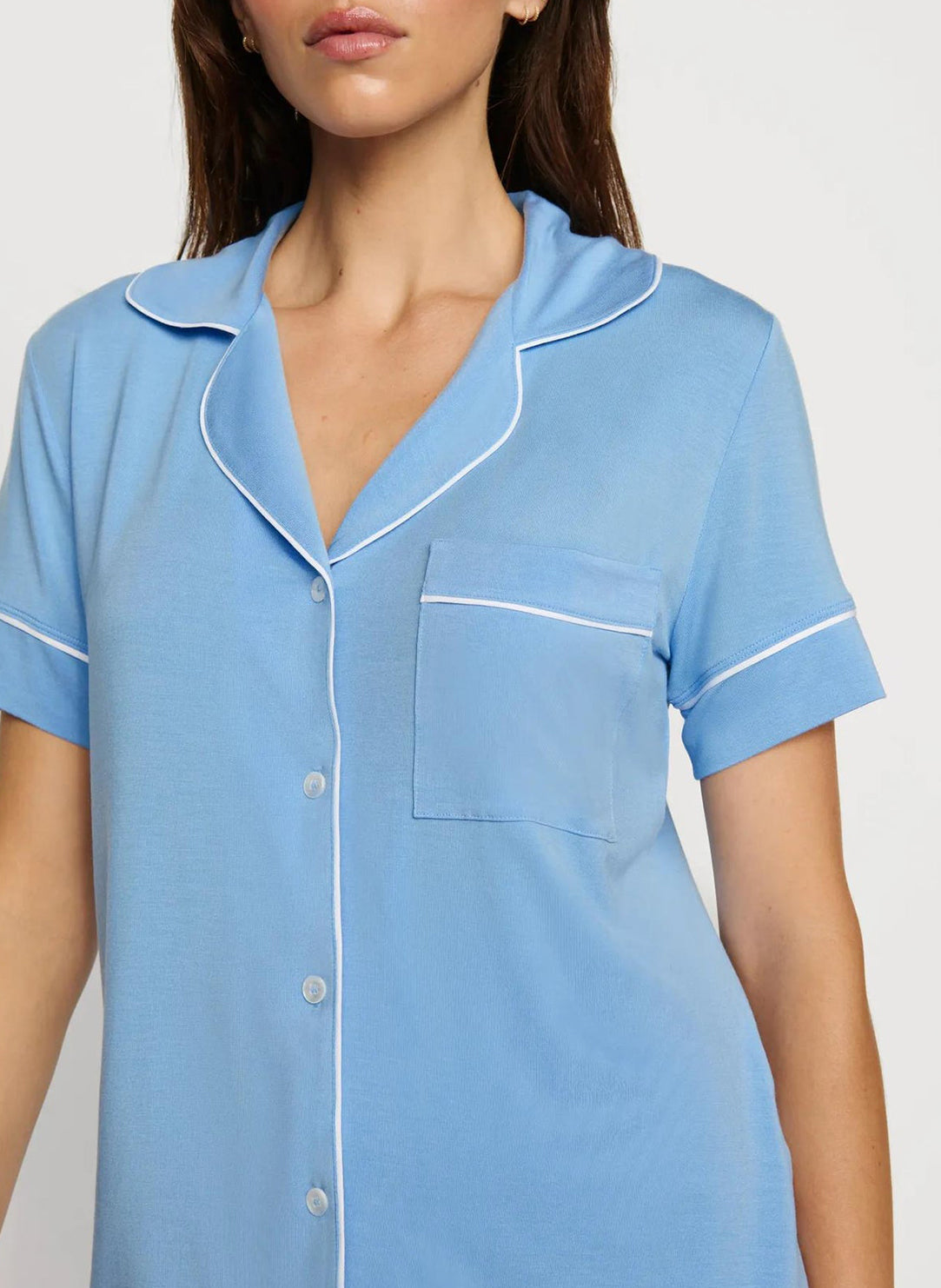 Gisele Summer Blue Relaxed PJ Short Set