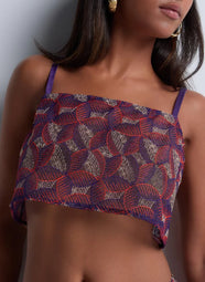 Life Celebration Vivid Purple Crop Top