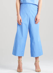Techno Poplin Blue Iris Cropped Pants