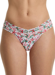 Signature Lace Candy Cane Delight Printed Low Rise Thong