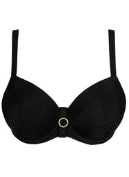 Delray Black Padded Balcony Bikini Top