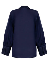 Variations Desir Fleurs Perses Navy Blouse