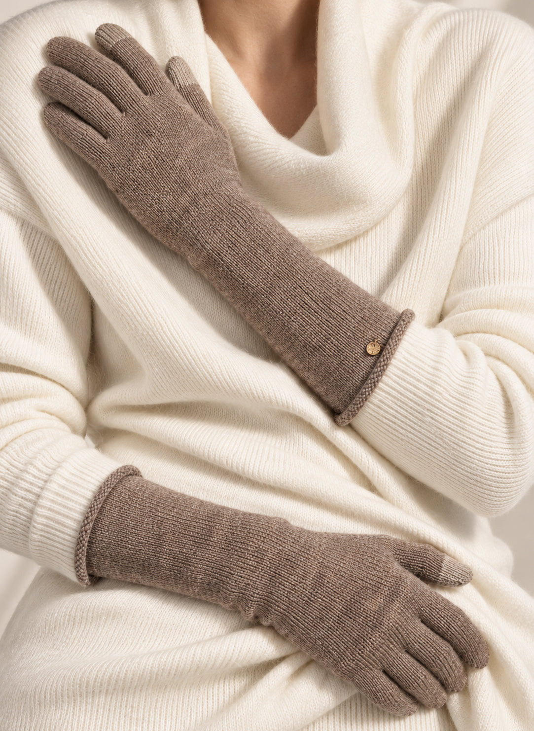 Luxe Knit Cinnabar Tech Touch Gloves