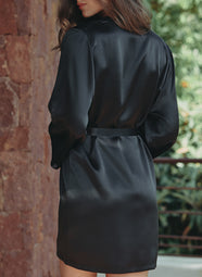 Tracy Black Short Robe