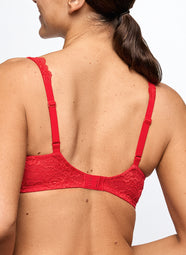 Cyrile True Red Padded Bra Heartshape