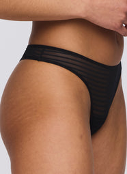 Basyl Black Thong