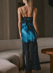 Desiree Satin Ocean/Nuit Gown