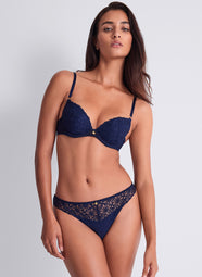 Secret Memories Deep Blue Thong