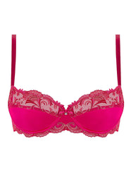 Splendeur Soie Carmin Demi Cup Bra