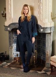Bobien Blue Cuffed Pajama Pant