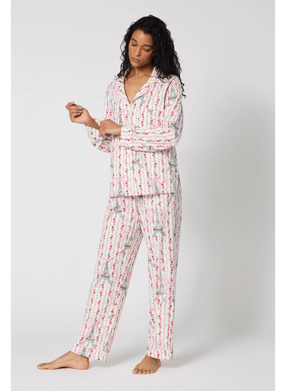 Fleur de la Tour White L/S Classic PJ Set