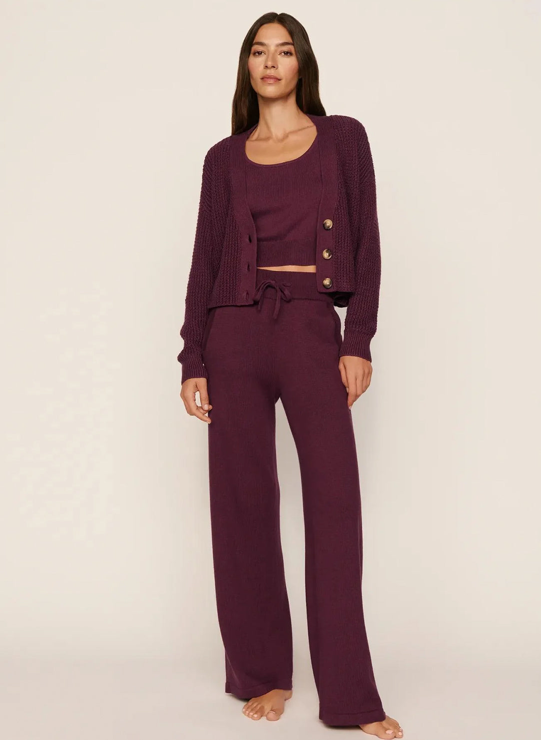 Recycled Sweater Wildberry Pant