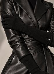 Luxe Knit Black Tech Touch Gloves