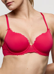 Azelie Raspberry Padded Bra Heartshape