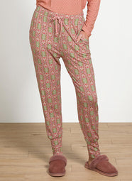 Jabalini Pink Bobien Cuffed Pajama Pant