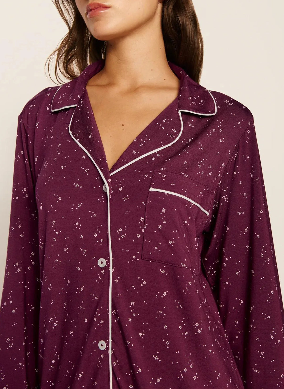 Gisele Printed Starlight Wildberry Pajama Set